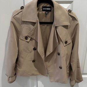 Steve Madden Women's Beige Trench Coat sz xs
